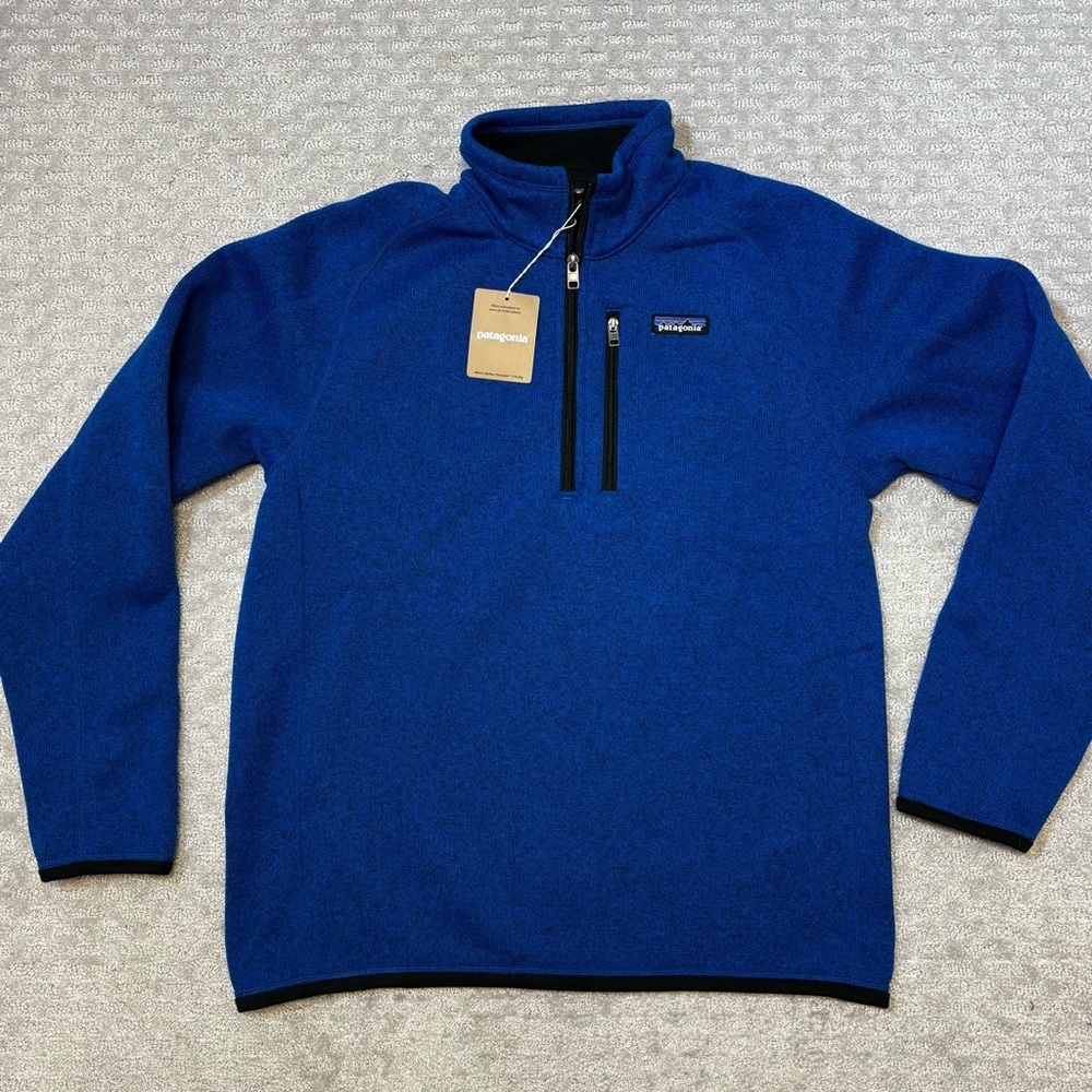 Men's PATAGONIA Better Sweater 1/4-Zip Fleece Pullover #25523 Blue